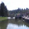 Looking upstream, with the lock from the river back on to the canal by Peter Stockdale – 19 April 2010
