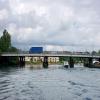 Traffic crosses and goes under Walton Bridge by Michael Askin – 21 July 2006