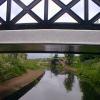 The Rushall Canal leaves the Tame Valley under the bridge to the right by Nick Atty – 27 May 2001