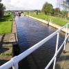 The locks on the Aire and Calder Navigation are quite big! That is our 58 ft boat at the far end. by Charles Lyne – 9 October 2006