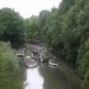 From disused railway viaduct - now easily accessible from the towpath along new cycle route by PeterScott – 2 July 2005