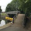Currently barred, this will lead to City Mills River and Carpenters Road Lock. by Aegidian – 18 June 2016