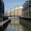 Change in canal section only remaining vestige of Stop Lock 21 at Basin entrance. by David Brown – 13 May 2008